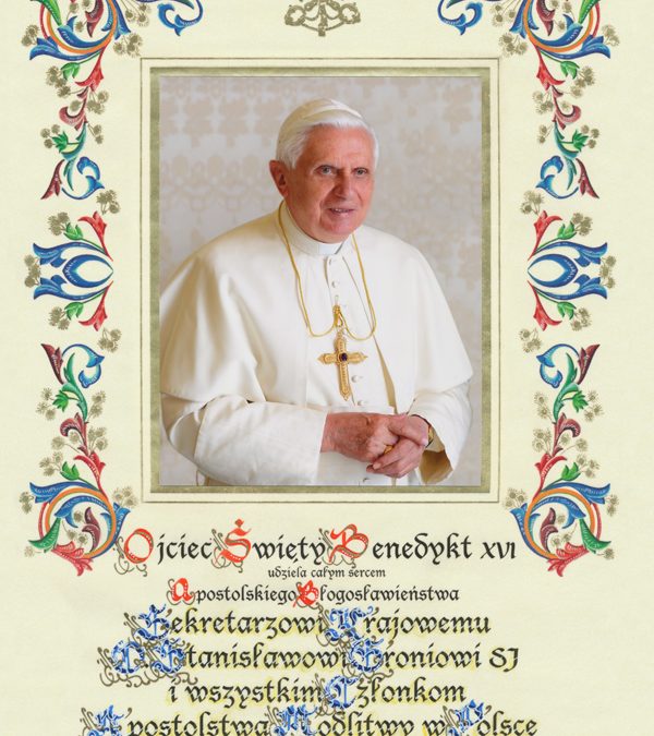 Błogosławieństwo papieskie dla AM